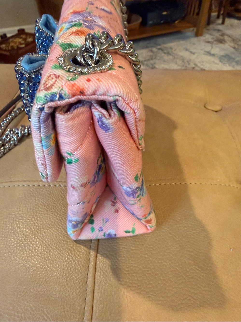 Kurt Geiger London The Kensington fabric and sequin Crossbody bag - Picture 2 of 11